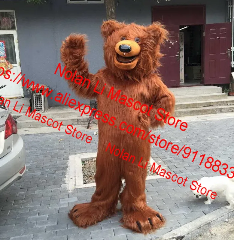 High uality Brown Bear Mascot Costume Cartoon Anime Cosplay Movie Props Birthday Party Show Stage Promotion Halloween Gift 423