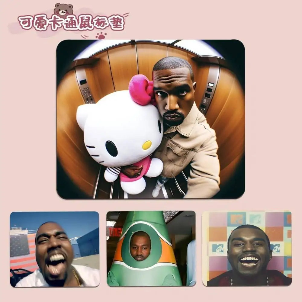 Funny K-KanyES W-Wests DIY Office Computer Desk Mat Table Keyboard Big Mouse Pad Laptop Cushion Non-slip for PC Mouse Carpet