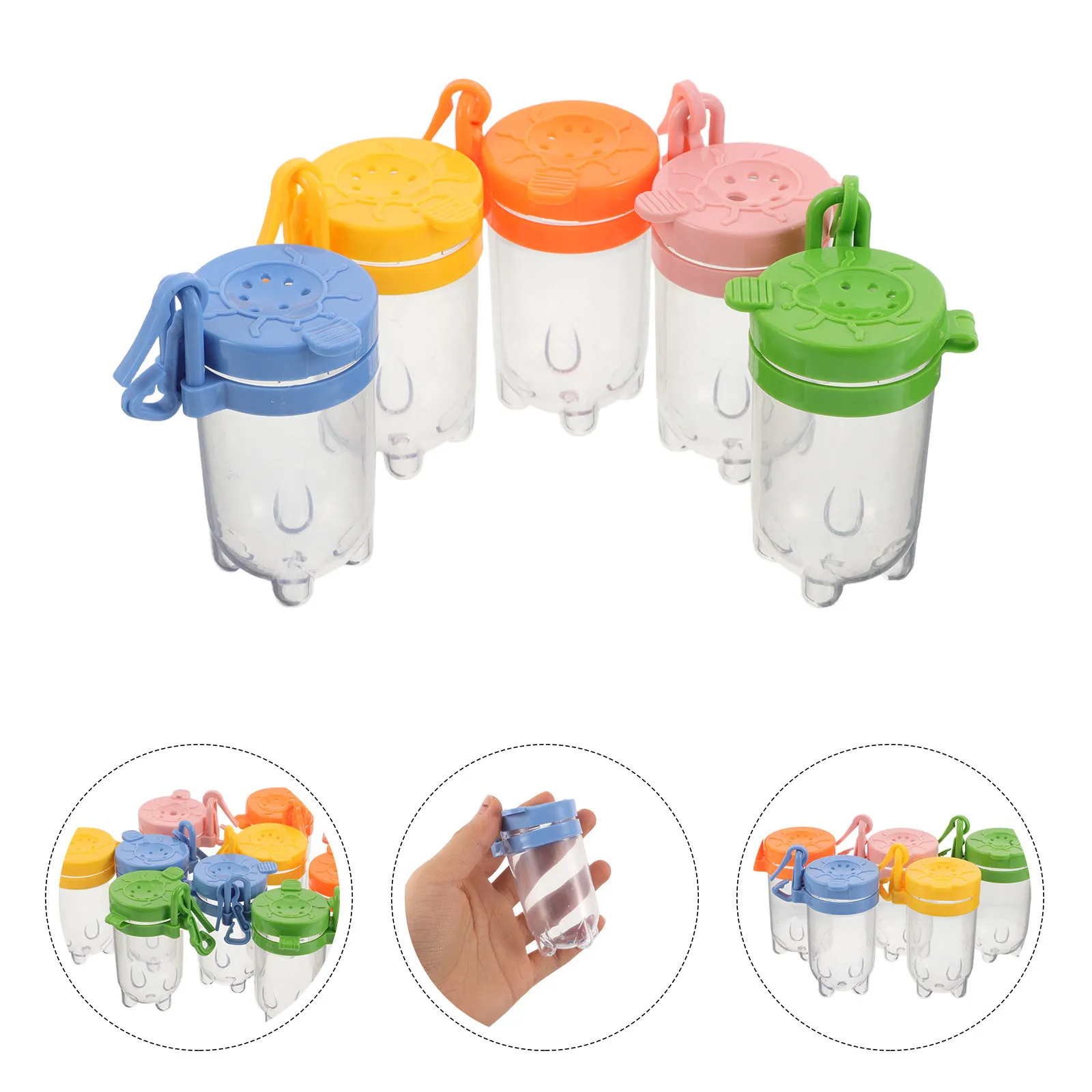 

10Pcs Insect Observation Kit Clear Plastic Bug Viewer Box with Flip Top Lid Portable Hanging Nature Collector for Kids Science