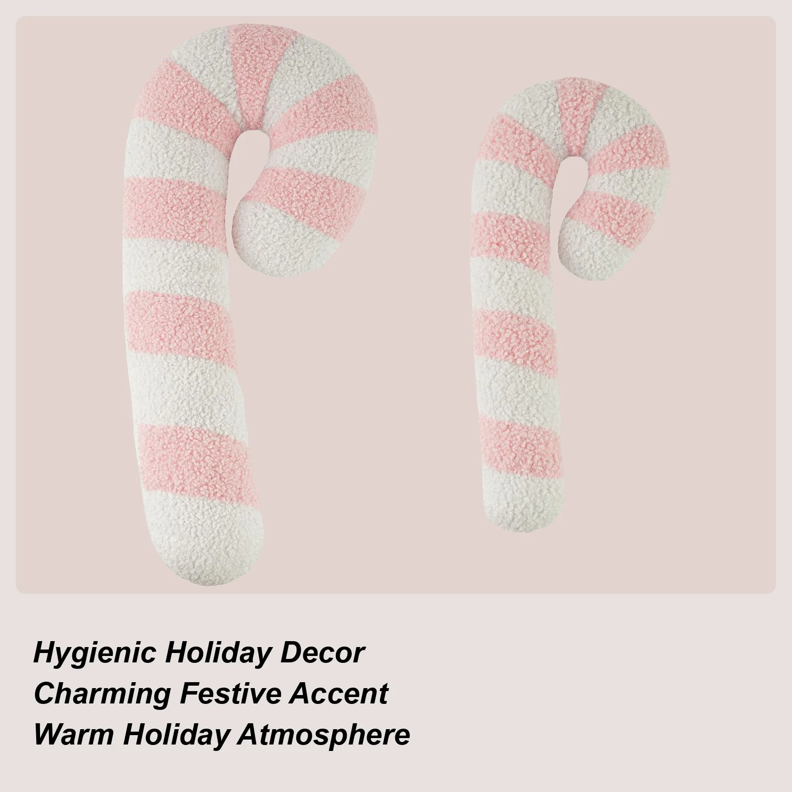 Christmas Cushion Lollipop Shape Comfortable Home Decoration Decorative Candy Cane Pillow For Sofa For Chair Sofa Bedroom Living