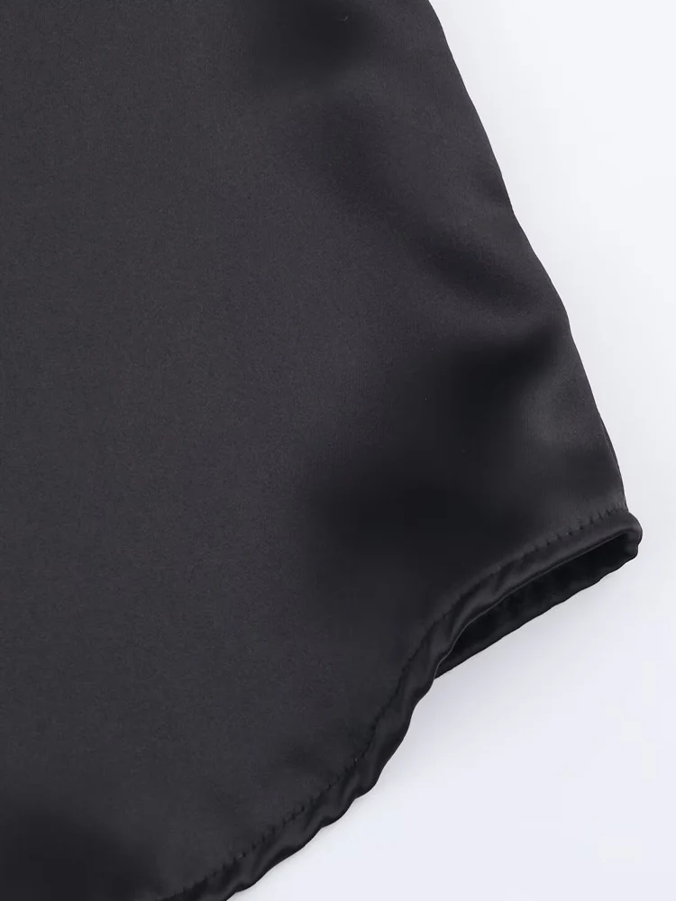 ملابس نسائية وصلت حديثًا لشتاء 2025 على الطراز الأوروبي والأمريكي قميص فضفاض متعدد الاستخدامات مع زخرفة حجب الألوان