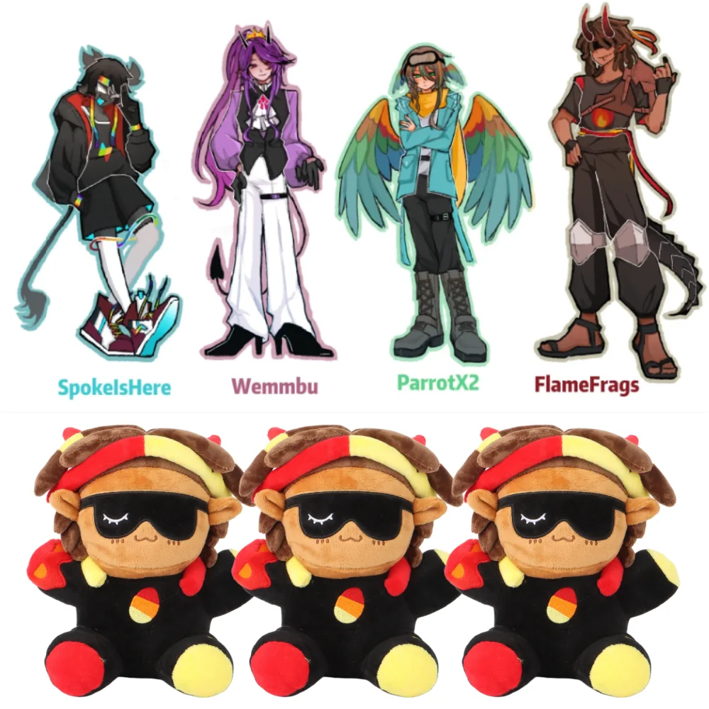 

In Stock 23CM Flamefrags Plush Doll Cute Anime Peripherals Toy Birthday Christmas Gift
