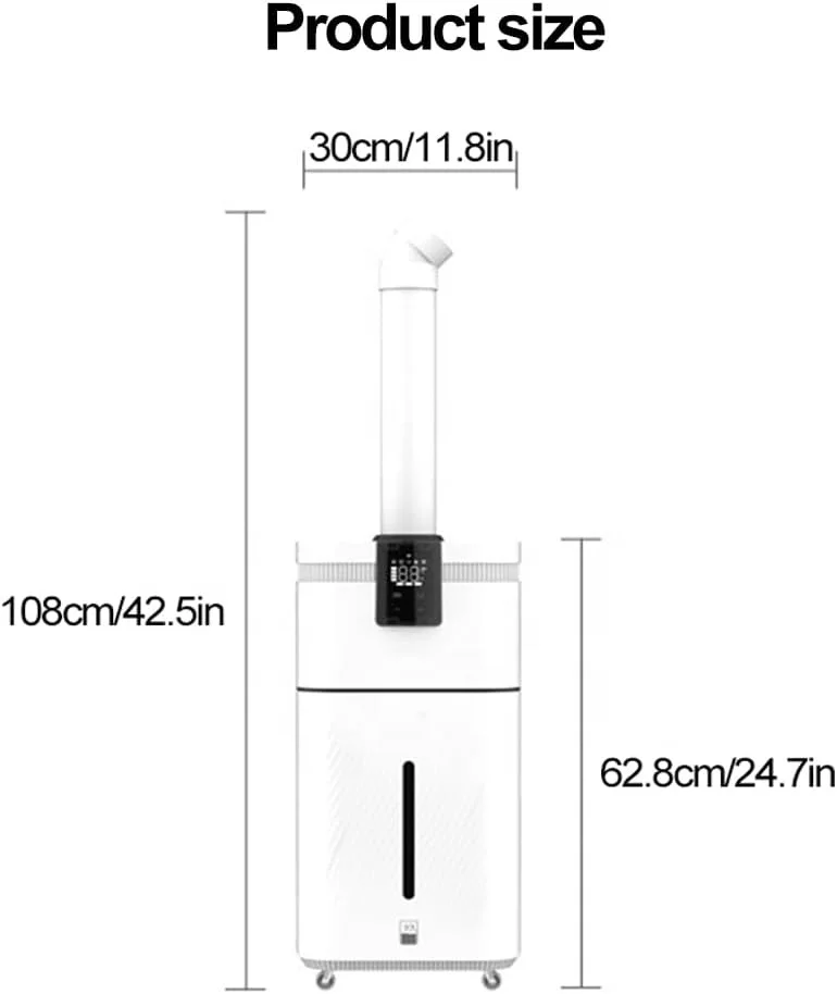 Industrial Large Capacity 30L Ultrasonic Air Humidifiers With UV Sterilization & Cool Mist 3000ml/h 1-Year Warranty For Hotels