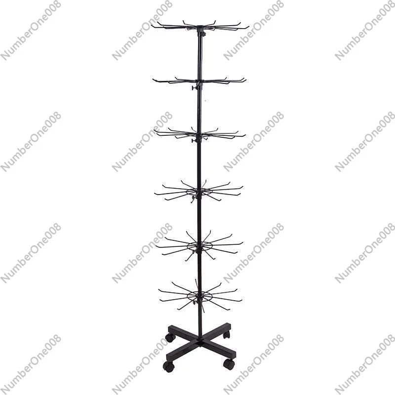 7 Tiers 70 Hooks Rotatable Rack Socks Hat Cap Display Stand Hanger Wig Scarve Bracelet Pendant Storage Holder Shelf Rack Shelves