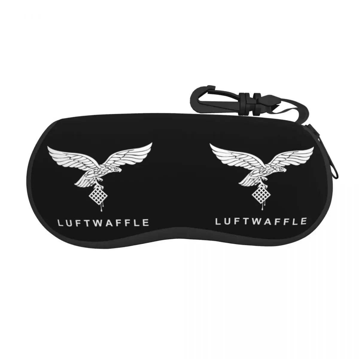 White Luftwaffe Sunglasses Case Neoprene Zipper German Air Force Germany France Shell Eyeglass  Protective Box For Glasses