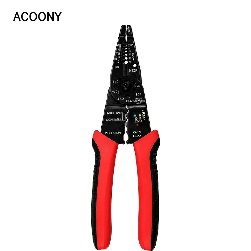 

Wire Stripper Cutter Wire Stripping Tool - 8 Inch, Multi-Function Hand Crimper，Professional Crimping Plier Electrician Wire Tool