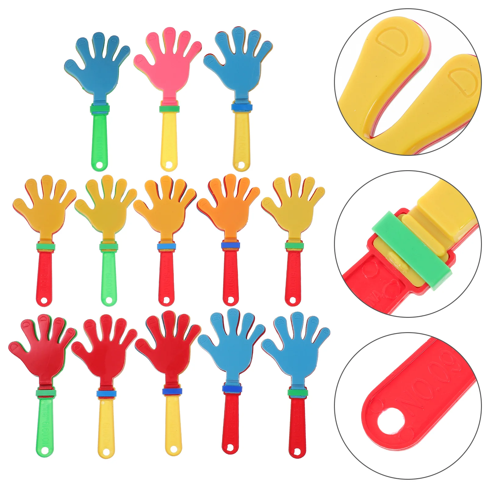 24 Pcs Party Hand Clapper Noise Makers for Sporting Events Cheer Props Clappers Kids Abs