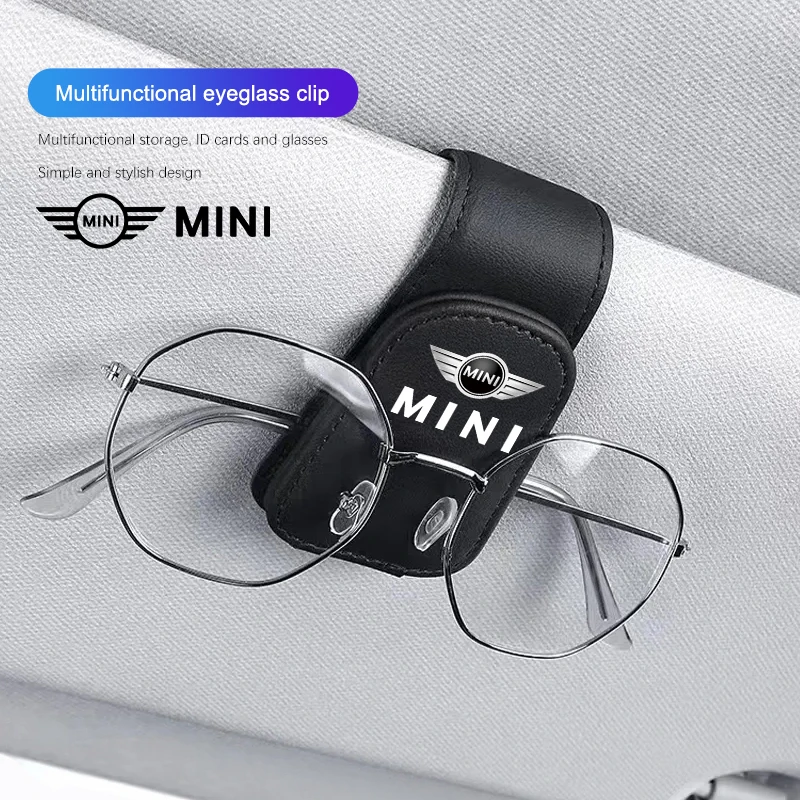 Soporte de almacenamiento de gafas de coche, visera, gafas de sol, Clip organizador para MINI Cooper JCW Countryman Clubman Cabrio Paceman Coupe Roadster