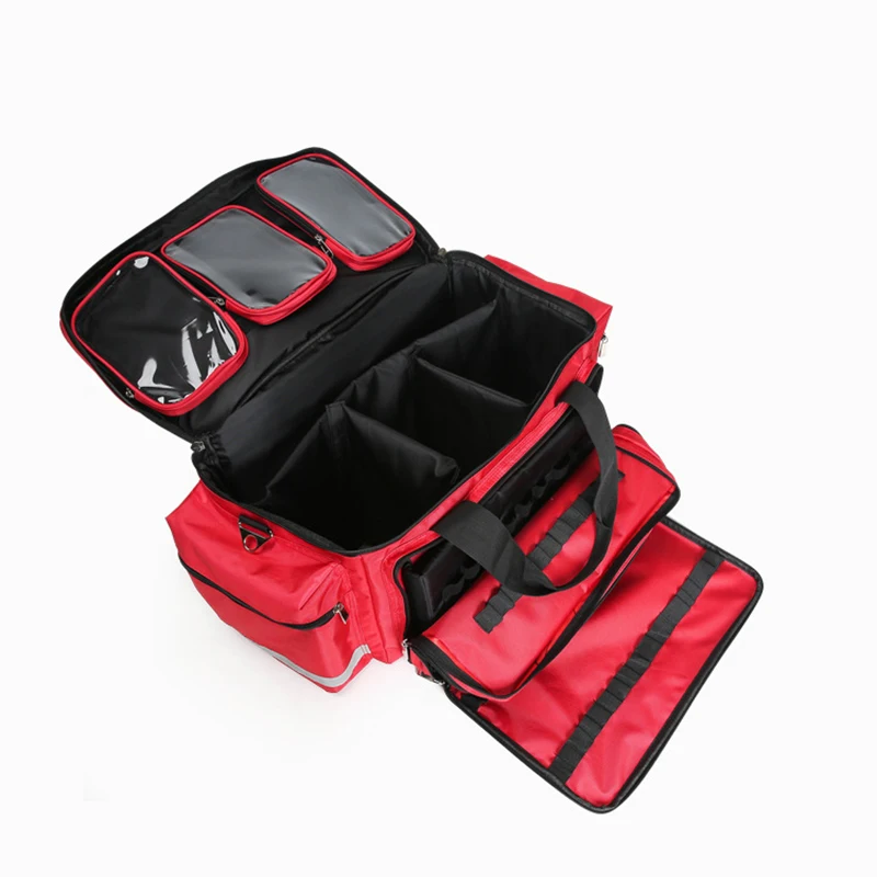 Imagem -03 - Kit de Primeiros Socorros Grande Capacidade Suprimentos Médicos Bolsa de Armazenamento Esportes Viagem Campo de Resgate Kit de Emergência Médico Visita Profissional