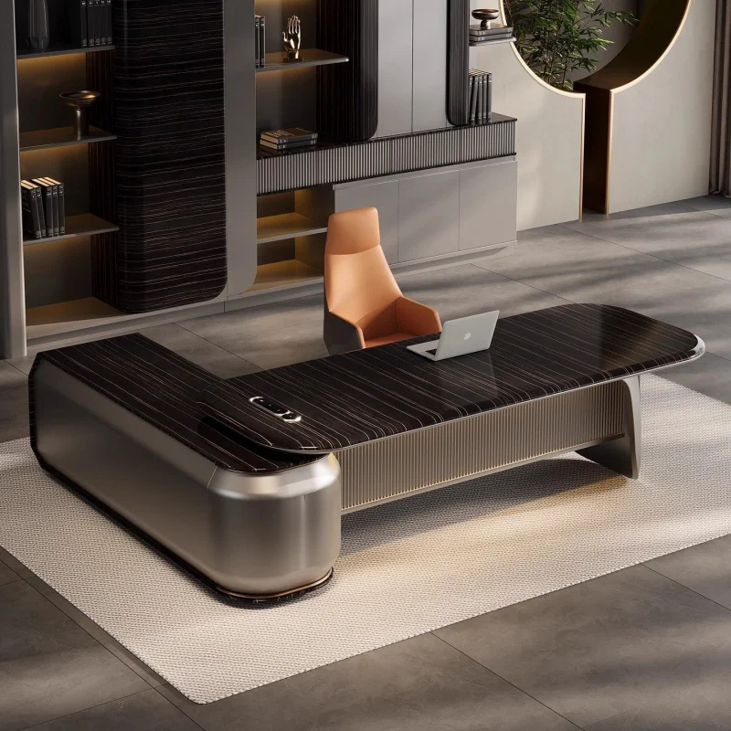 , CEO , Italian-Style Light Luxury Modern Executive'S , High-End Office Desk And Chair