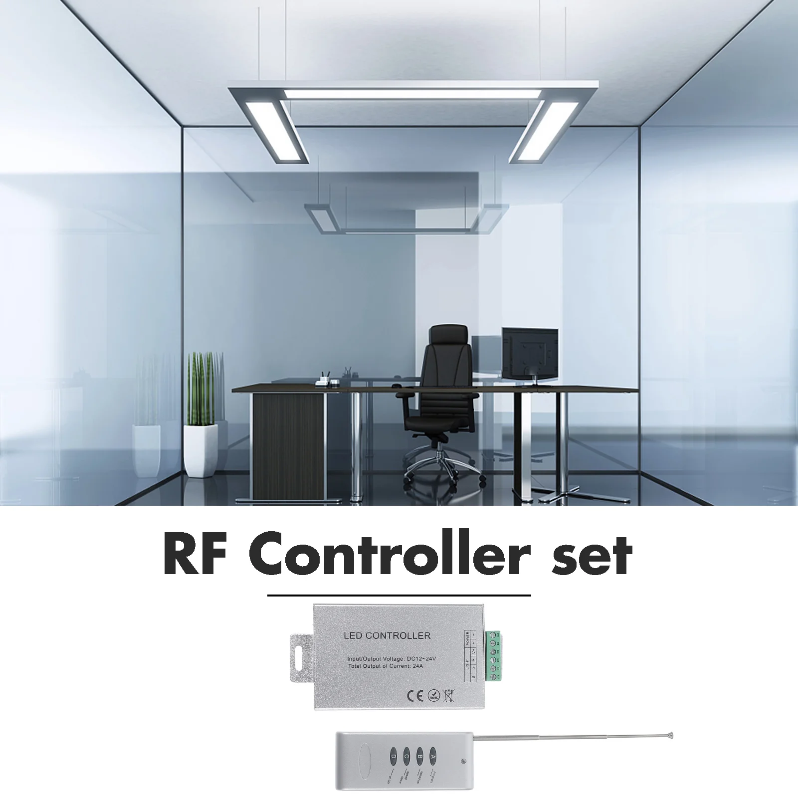 وحدة تحكم Led تيار مستمر 12-24 فولت 24A لأضواء شريط Ws2812B نطاق 20 متر بدون اتجاه جهاز تحكم عن بعد لاسلكي #1