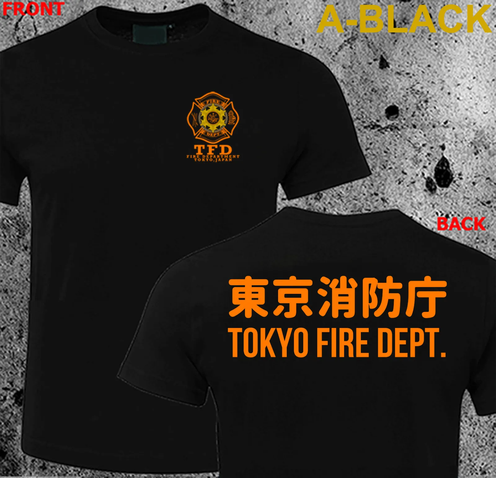 Retro Japan TFD Tokyo Fire Department Firefighter T-Shirt 100% Cotton O-Neck Short Sleeve Summer Casual Mens T-shirt Streetwear