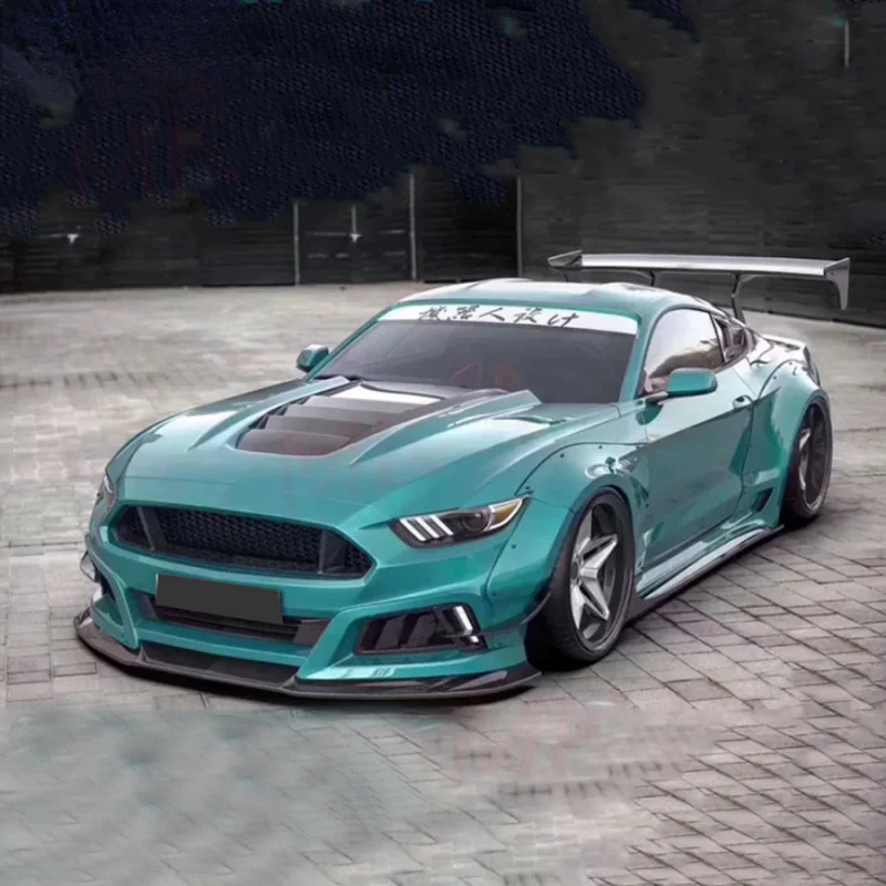 

Suitable for Ford Mustang Modified ROBOT Wide Body Big Surround Front Bumper Hood 2015-2017