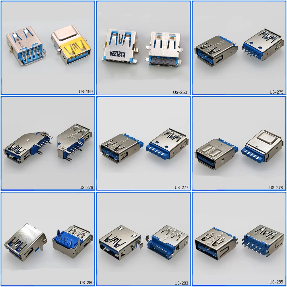 2PCS USB 3,0 AF 3,0 9P USB Stecker SMT SMD DIP 9 Pin DIY USB Jack 9Pin Männlich weiblich USB Buchse 3,0 BF Typ USB Lade Daten Port – Detail 2