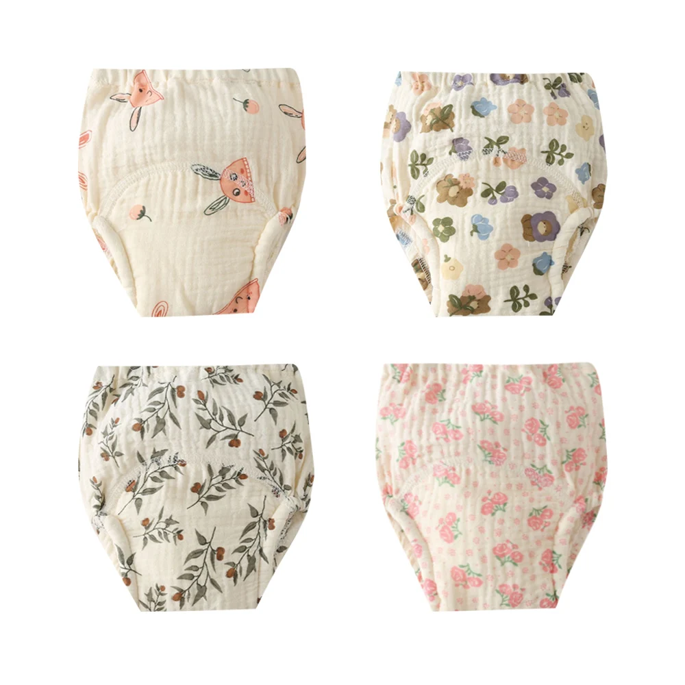 Gaza dziecięce wodoodporne spodnie treningowe wielokrotnego użytku nowe bawełniane pieluchy dla niemowląt spodenki dla niemowląt pieluchy majtki zmiana bielizny tkaniny