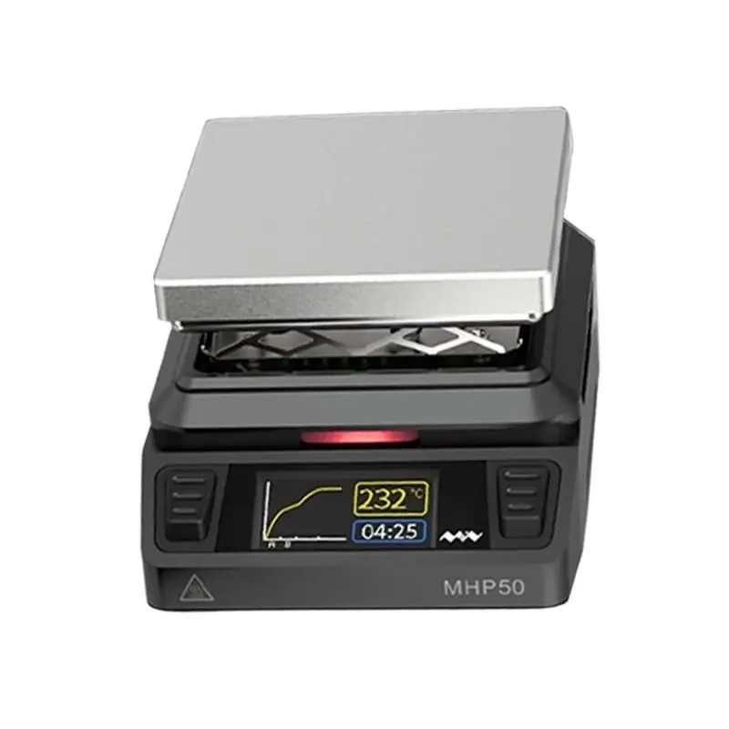 

652F MHP50 Маленький подогреватель горячей пластины из алюминиевого сплава, латунные пластины с контролем температуры для