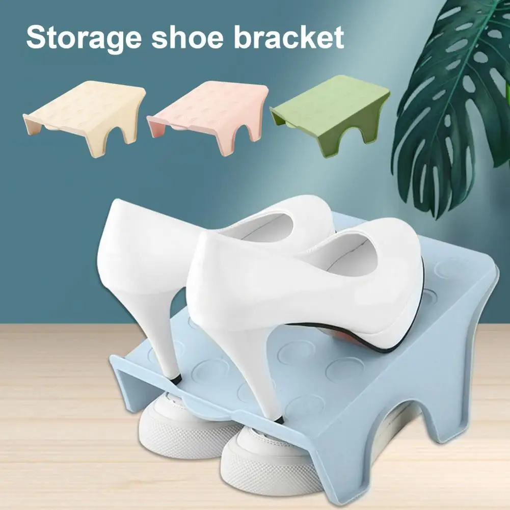 Shoe Tray Storage Organizer Non-Slip Design Strong Load-bearing Shoe Stand High Heels Slippers Organizer Shelf Shoe Holder 신받침