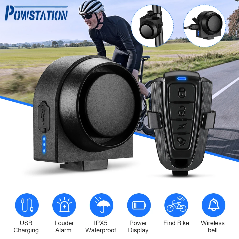 Anti Theft Bike Motorcycle Alarm Security System Bicycle Vibration Motion Sensor Rechargeable Multipurpose Alert Devi