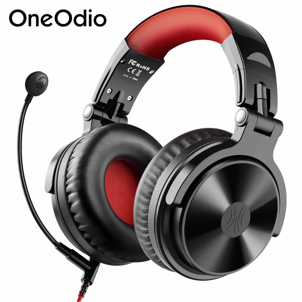 Oneodio Wireless Bluetooth 5.2 Headphones with Microphone Wired Gaming Headset Gamer For PC PS4 PS5 Call Center 110H Playtime