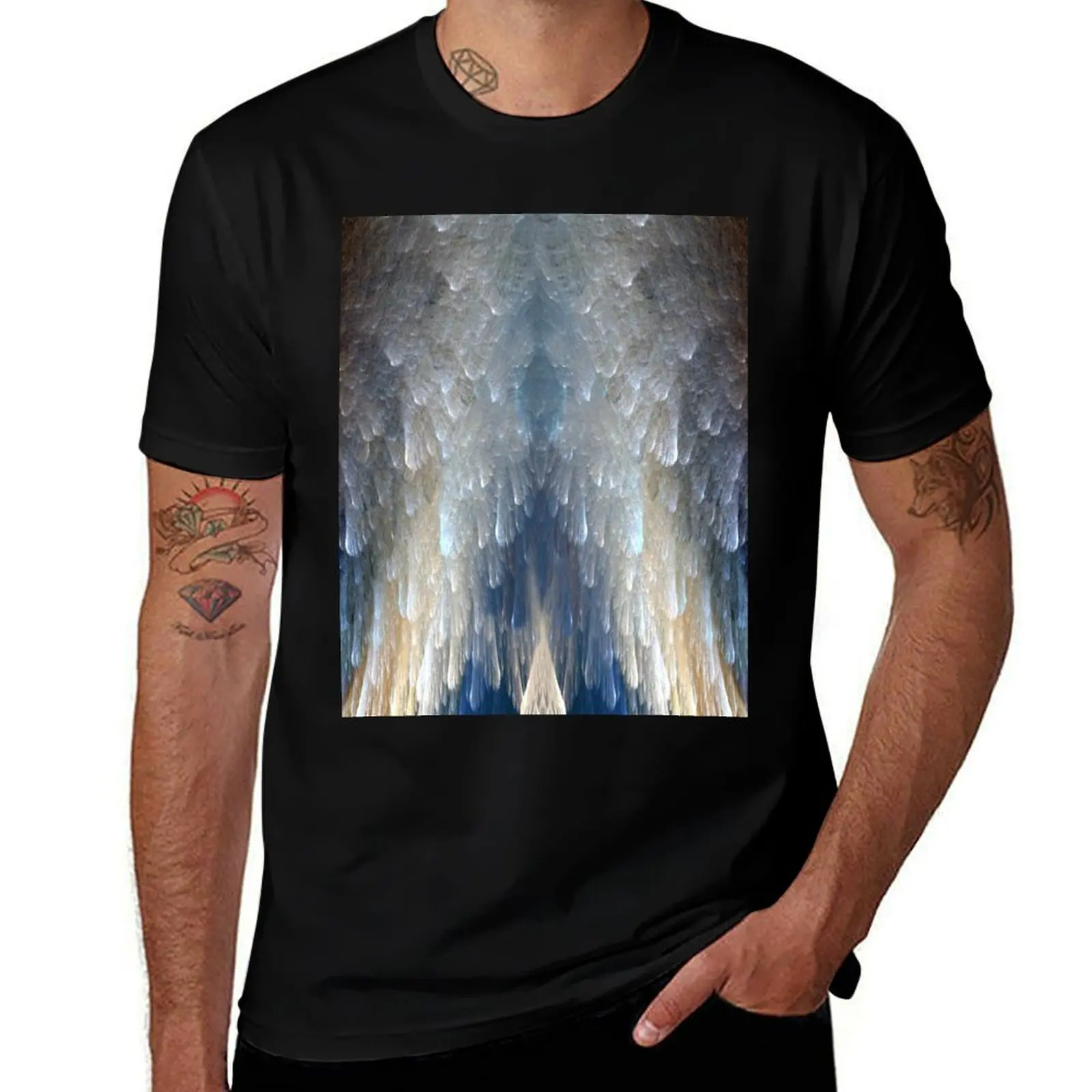 

Blue and Gold Angel Wings T-Shirt man t shirt baggy shirts men clothings
