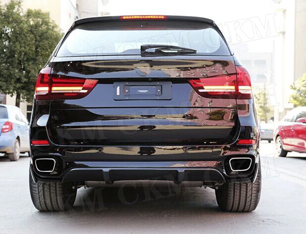 

Carbon Fiber/FRP Unpainted Black Rear Bumper Lip Diffuser Splitter M Style Spoiler For BMW X5 F15 M Sport 2014-2018 Car Styling