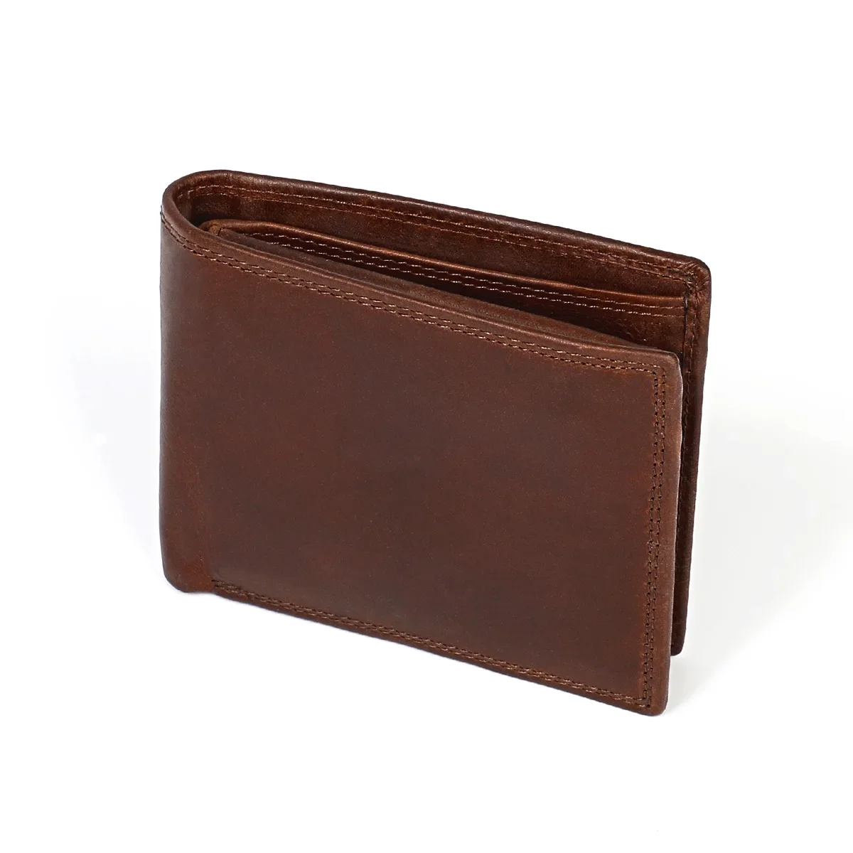 RFID Blocking Genuine Leather Men's Wallet with Coin Pocket