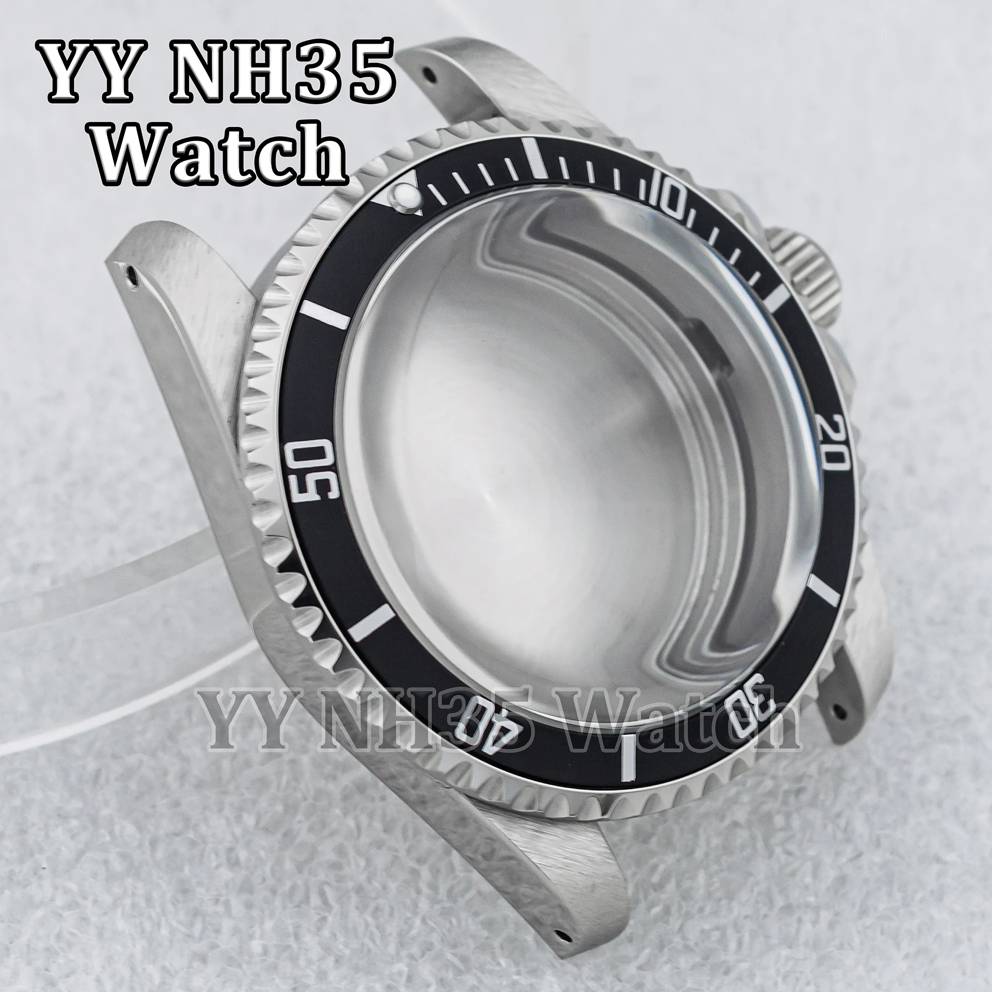 NH35 Case Vintage Watch Case for SUB GMT Watches Saphire Glass 10ATM Waterproof 39mm Case fit NH34/NH35/NH36 Mechanical Movement