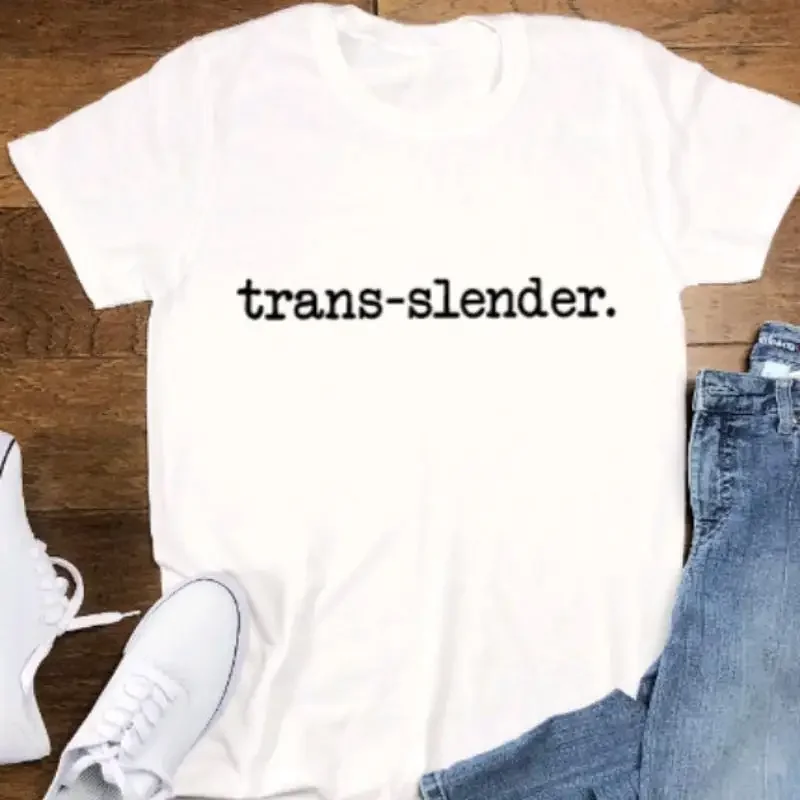 Trans Slender White T Shirt