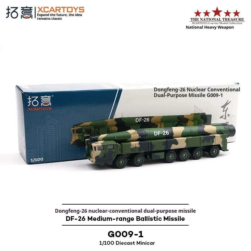 

XCARTOYS 1:100 Alloy Die-Cast DF26 Missile Vehicle Toy,DF-26 Style Model Miniature Collectible for Kids and Enthusiasts
