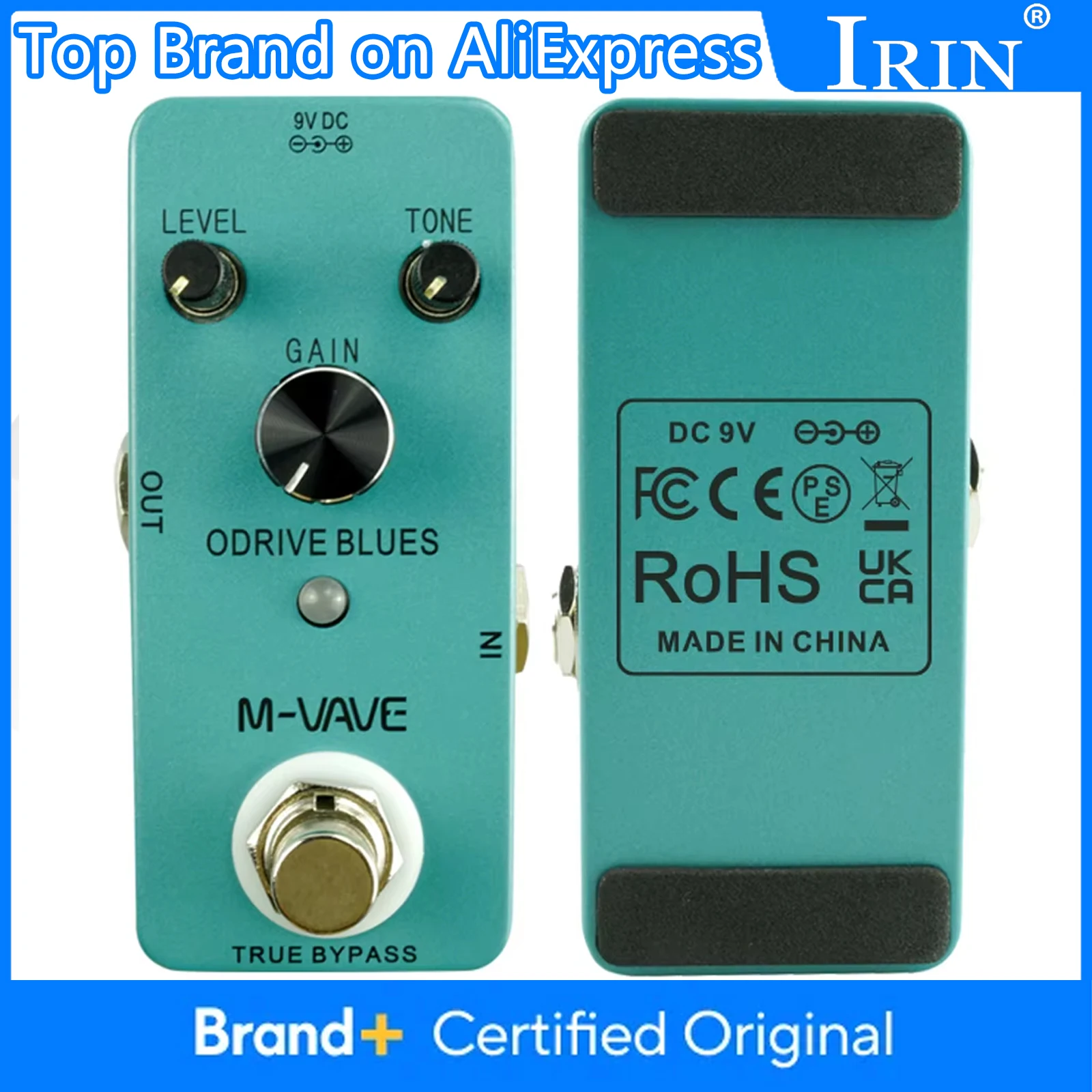 

M-VAVE Guitar Effect Pedal ODRIVE-BLUES Analog Overdrive True Bypass Guitar Pedal Zinc Alloy Housing Guitar Parts & Accessories