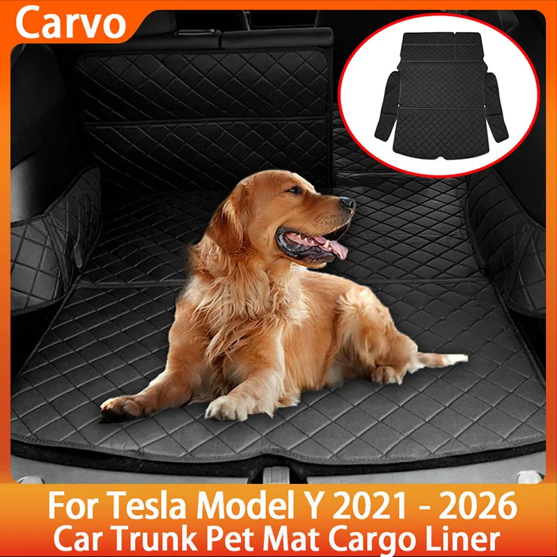 

For Tesla Model Y 2021-2026 Juniper Trunk Mat Cargo Liner All-Weather Waterproof Pet Mat Car Seat Covers Protector Mat Accessory