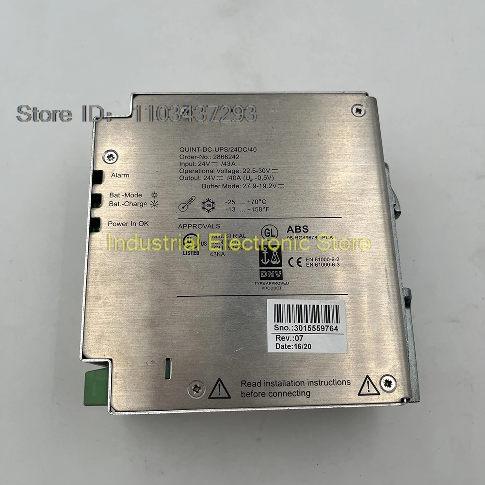 QUINT-DC-UPS/24DC/40 For Phoenix Power Supply 2866242
