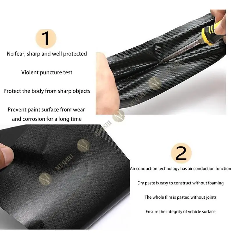 Car interior carbon fibre Film 5D PET Center console Anti scratch resist film Accessories refit for Mercedes Benz W254 GLC 2023