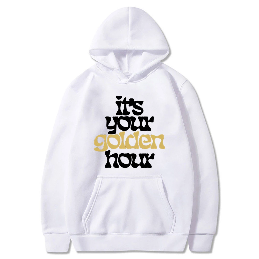 JVKE Golden Hour Shimmer Hoodie Fashion Long Sleeve Streetwear Women Men Hooded Sweatshirt 2024 Hip Hop Clothes y2k hooded