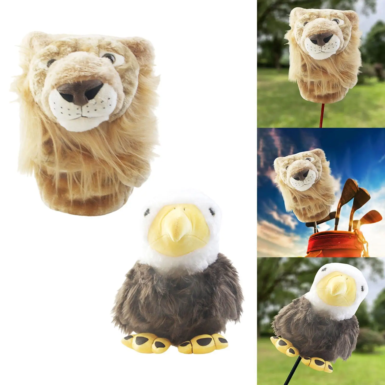 

Stuffed Animal Doll Golf Club Head Cover for Wood Golf Headcover Funny Driver