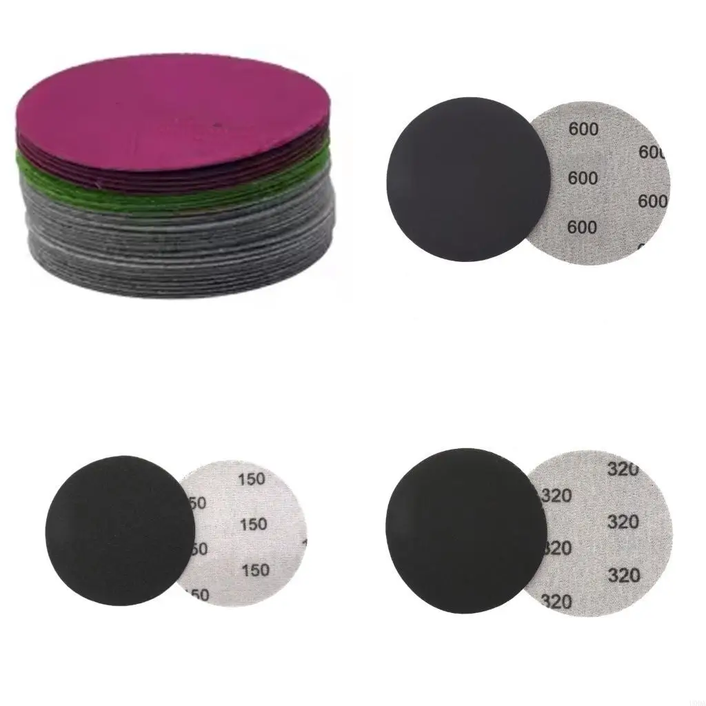 

Упаковка из 30 дисков наждачной бумаги для влажной и сухой полировки. Абразивные листы. Углерод-кремниевые материалы для