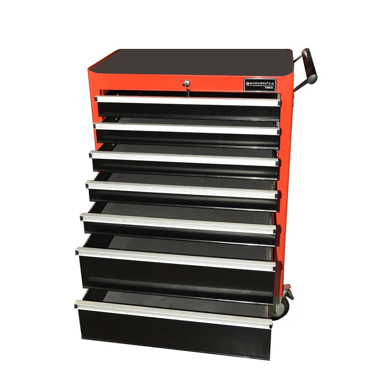 MAXPOWER Red 7-Drawer Roller Cabinet Tool Cabinet with Drawer Liner Roll