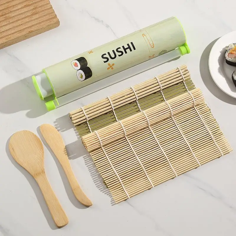 Food Grade round Sushi Push Box Set with Sauce Straw Bento Accessories Cone Push up Paper Bucket Sushi Mold Paper Packaging