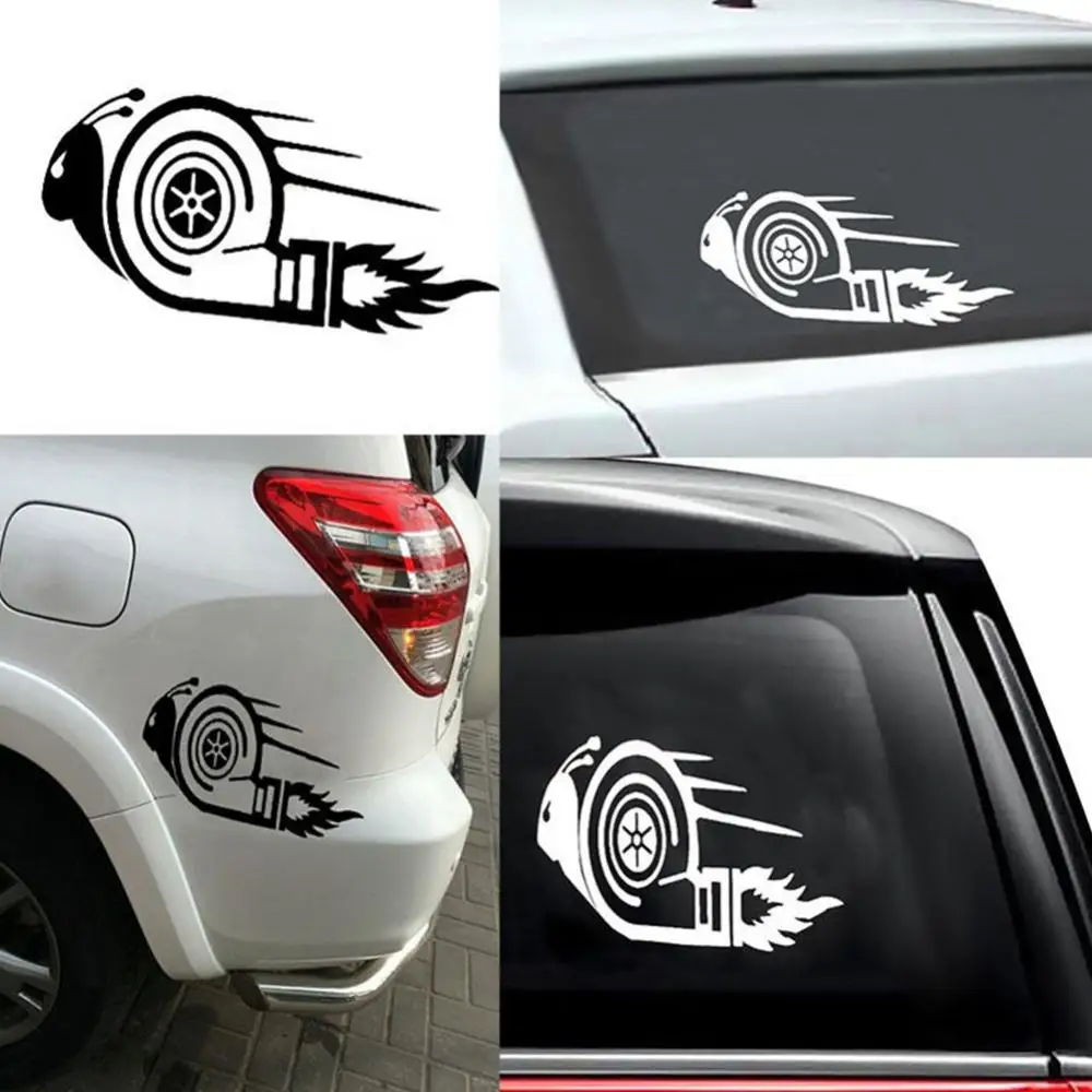 Stylish Turbo Snail Racing Car Motorcycle Decal Reflective Sticker Decoration