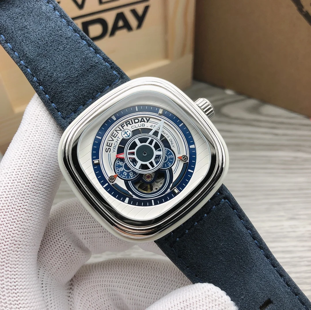 New product SEVENFRIDAY fashion men's watch P3/06 men's carbon fiber automatic mechanical watch P series waterproof fashion men'