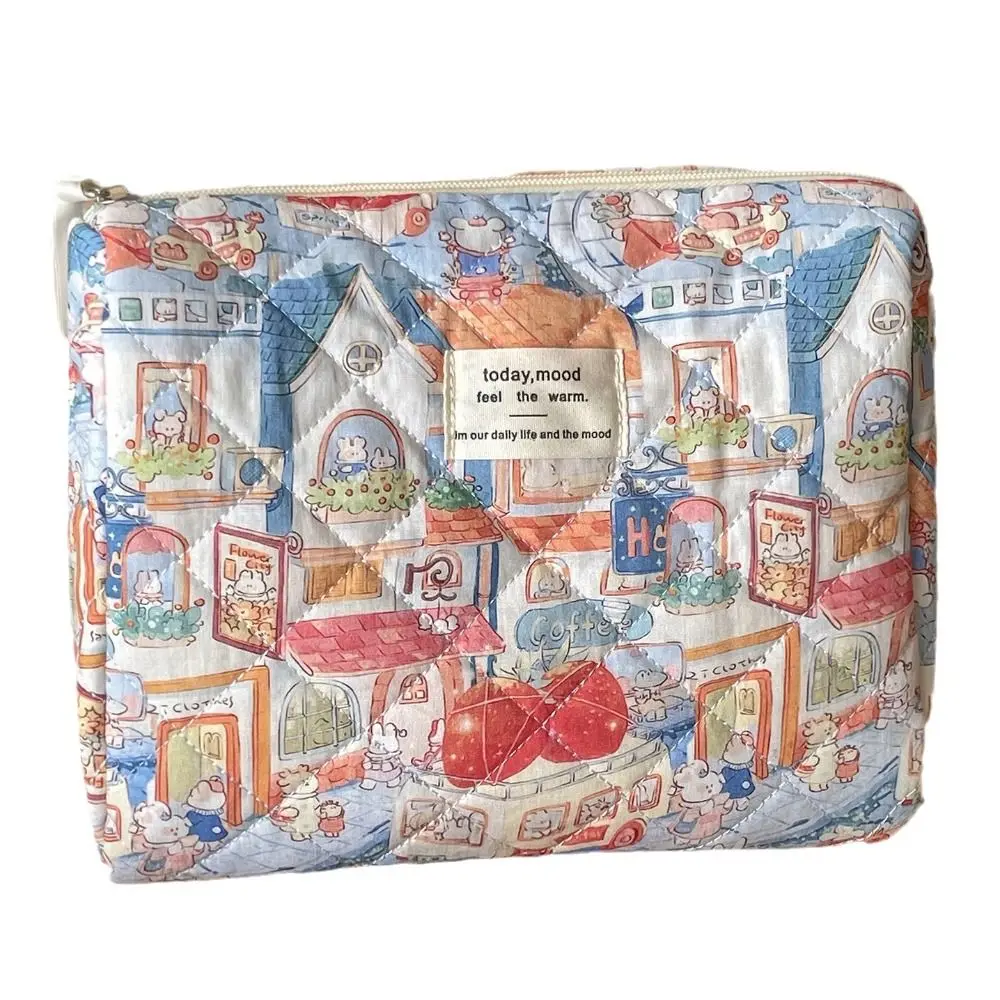 حقيبة مكياج بنمط حيوانات كرتونية، سعة كبيرة، حقيبة مبطنة بسحاب، حقيبة يد لتخزين مستحضرات التجميل، منظم السفر #5