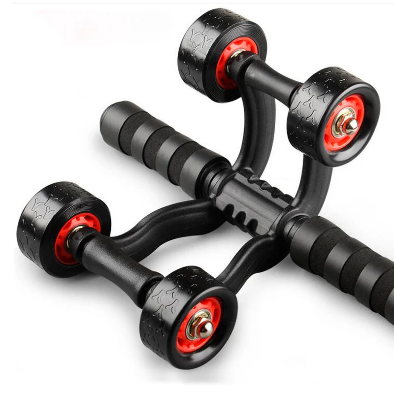 4 Wheels Ab Roller For Core Workout Abdominal Trainers Push ups Abdominal Wheel Perfect Home Gym Equipment for Men Women