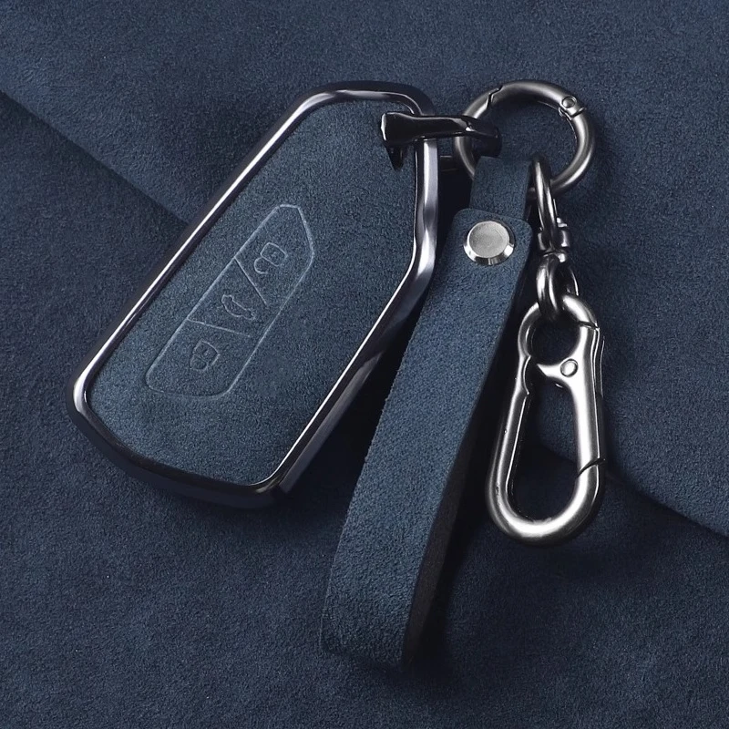 

Подходит для Volkswagen ID3 ID4X ID6X ID4CROZZ ID6CROZZ ID7 из алюминиевого сплава + замшевый чехол для дистанционного ключа автомобиля, лучшая защита