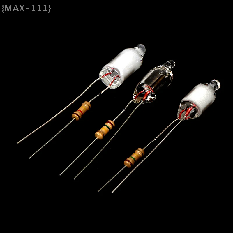 【F-MAX111】10Pcs Neon Light Bulbs 6*13mm Mini Neon Light Indicator With Resistor 220V Red/Blue/Green