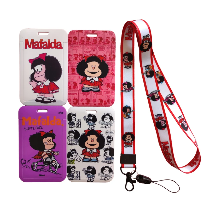 Fashion Kids Girls Name Card Student Campus Card Hanging Neck Bag Card Holder Lanyard ID Card Case Drop Shipping