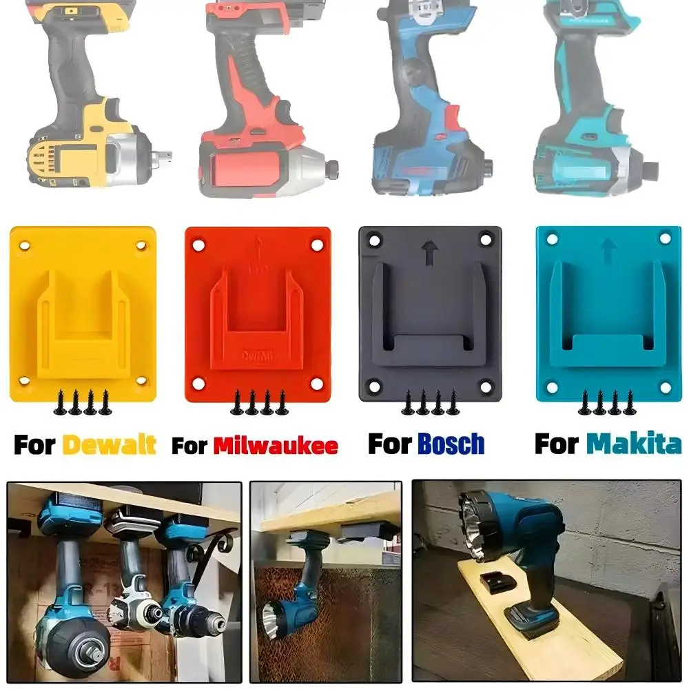 Wholesale Wall Mount Electric Tool Holder Machine Display Stand for Makita Bosch 18V Dewalt Milwaukee Drill Battery Bracket Fix