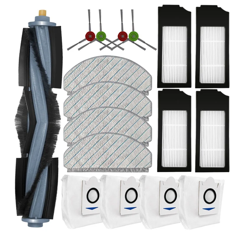 EAS-مناسبة ل Cobos مكانس كهربائية للكنس استبدال أجزاء الملحقات X1 T10PLUS المتداول حافة فرشاة التطهير خرقة تصفية كيس لجميع الغبار