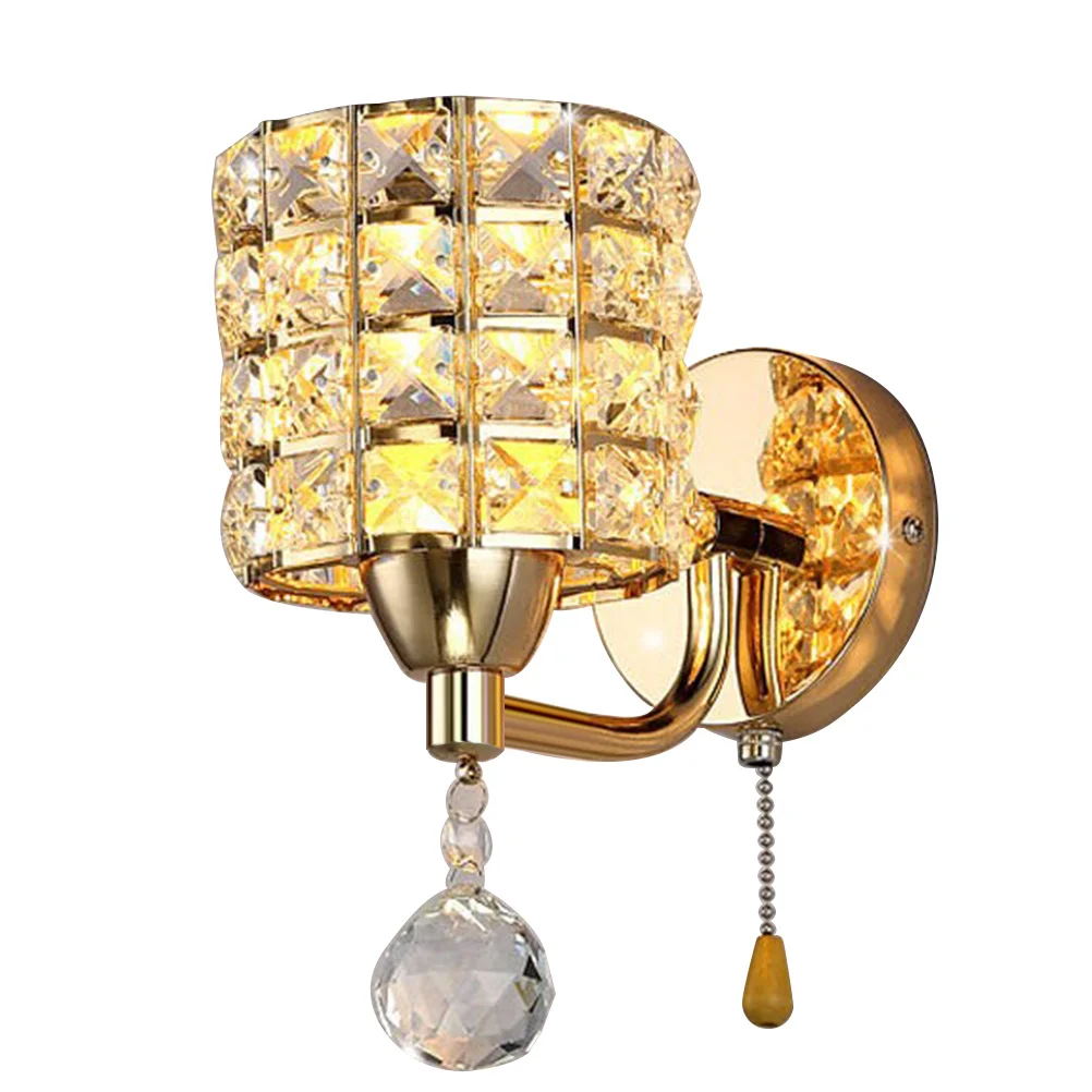 

Crystal LED Wall Light Decorative Pendant Lamp for Home Bedside Wall Lamp Energy Saving Without Bulbs Crystal LED Light