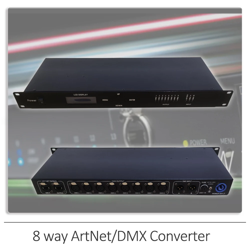 

Equipment Lighting 8 way ArtNet/DMX Converter RGB LED Controller DMX Artnet Node Converter 8 Ports Stage Light Artnet Controller