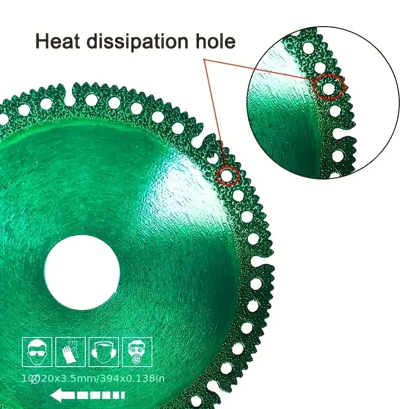 Lâmina de serra composta multifuncional, 5/3/1 peças para corte de pedra, alumínio e meta 4 polegadas, conjunto de lâmina de serra soldada com diamante
